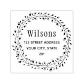 Klassieke Laurel krans familienaam Zelfinktende Stempel (Design)