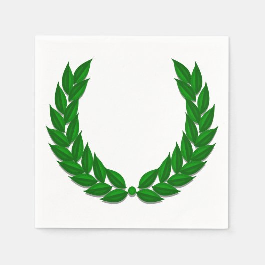 Klassieke Laurel Krans servet (Voorkant)