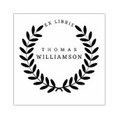 Klassieke Laurel WreatCustom Name Ex Libris Book Rubberstempel (Afrduk)
