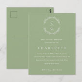 Klassieke Laurel Wreath Bridal Shower Uitnodiging (Voorkant / Achterkant)