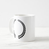 Klassieke lauwerkrans overwinning en prestatie. koffiemok (Voorkant links)