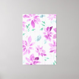 Klassieke lavendel aquarel bloemschildering op can canvas afdruk