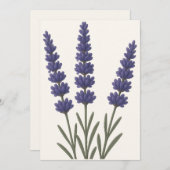 Klassieke Lavendel Botanische Kunst Ontwerp Feestdagenkaart (Voorkant / Achterkant)