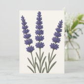 Klassieke Lavendel Botanische Kunst Ontwerp Feestdagenkaart (Staand voorkant)