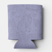 Klassieke Lavendel Hand getekend Schets Wedding Fa Blikjeskoeler (Achterkant)