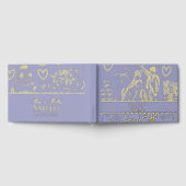 Klassieke Lavendel Hand Getrokken Wedding Schets A Gastenboek (Volledig)