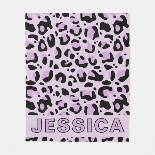 Klassieke lavendel roze luipaardprint fleece deken (Voorkant)