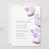 Klassieke lavender Eucalyptus Glitter Wedding Invi Kaart (Voorkant)