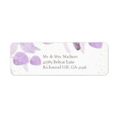 Klassieke lavender Eucalyptus Return Address Label (Voorkant)