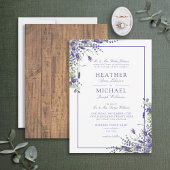 Klassieke lavender Eucalyptus Wood Weddenschap Kaart