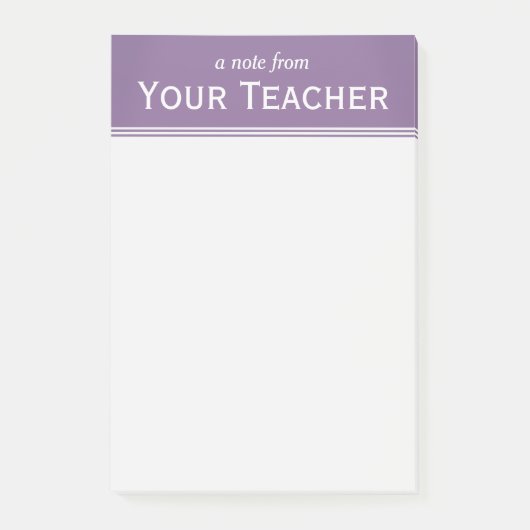 Klassieke lavender Paars, op maat 4 x 6 inch Post-it® Notes (Voorkant)