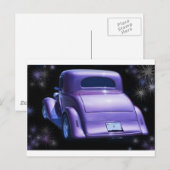 Klassieke  lavender Paarse Chevy - Chevrolet Briefkaart (Voorkant / Achterkant)