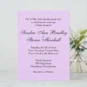 Klassieke lavender Wedding-uitnodigingen Kaart (Staand voorkant)