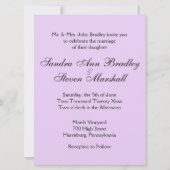 Klassieke lavender Wedding-uitnodigingen Kaart (Voorkant)