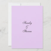 Klassieke lavender Wedding-uitnodigingen Kaart (Achterkant)