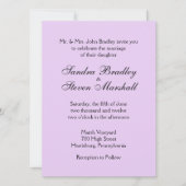 Klassieke lavender Wedding-uitnodigingen Kaart (Voorkant)