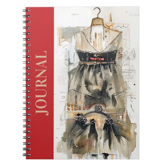 Klassieke LBD Little Black Dress Sketchbook Diary Notitieboek (Voorkant)