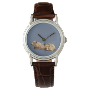 Klassieke lederen riem van bruin, dames horloge