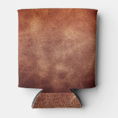 Klassieke lederen textuur achtergrond blikjeskoeler (Voorkant)