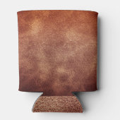 Klassieke lederen textuur achtergrond blikjeskoeler (Achterkant)