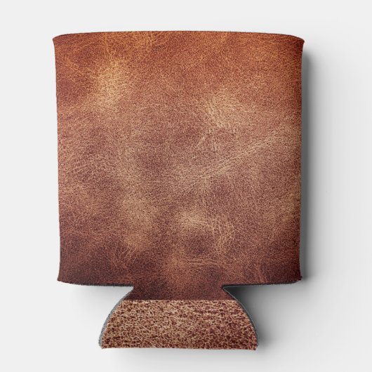 Klassieke lederen textuur achtergrond blikjeskoeler (Achterkant)