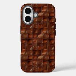 Klassieke lederen textuur iPhone 16 hoesje