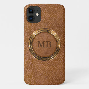 Klassieke lederen uitstraling Monogram stijl Case-Mate iPhone Case