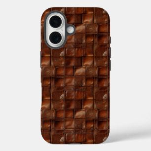 Klassieke Leer Textuur iPhone 16 Hoesje