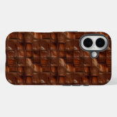 Klassieke Leer Textuur Case-Mate iPhone Case (Achterkant (horizontaal))