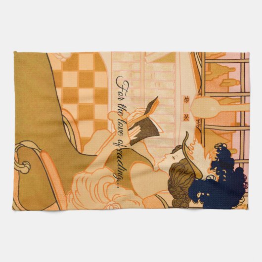  klassieke leesboeklezer theedoek (Horizontaal)