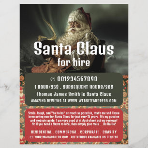 Klassieke leeskerstman, Santa Claus Entertainer Flyer