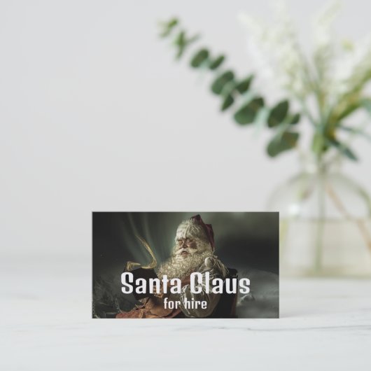 Klassieke leeskerstman, Santa Claus Entertainer Visitekaartje (Staand voorkant)