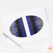 Klassieke Leeuwentrots Ovale Sticker (Envelop)