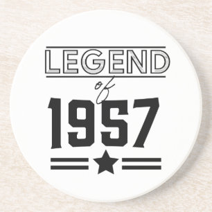 Klassieke Legende van 1957 Zandsteen Onderzetter