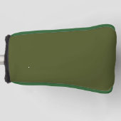 Klassieke legergroene golfputterhoes met stijl golfheadcover (Voorkant)