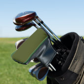 Klassieke legergroene golfputterhoes met stijl golfheadcover (Insitu)