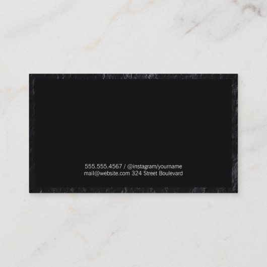 Klassieke leisteenafwerking | Monogram | Directeur Visitekaartje (Achterkant)