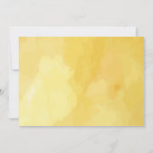 Klassieke Lemon Bee Waterverf Greenery Baby shower Kaart (Achterkant)
