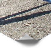 Klassieke lengte haar en sneeuw op de bergen poster (Hoek)