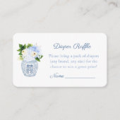 Klassieke lente bloemengember kruik luier Raffle Informatiekaartje (Voorkant)