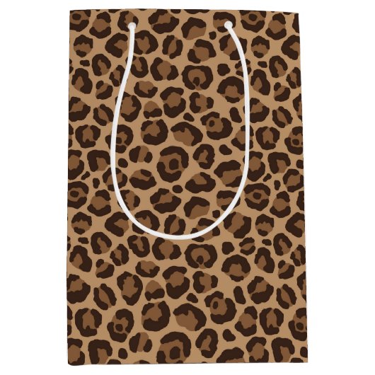 Klassieke leopard-reeks ontwerp 12 medium cadeauzakje (Voorkant)