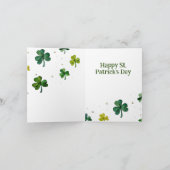 Klassieke Leprechaun & Fee St. Patrick's Dag Kaart (Binnen)