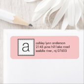 Klassieke letter A Monogram retouradres labels. Etiket (Insitu)