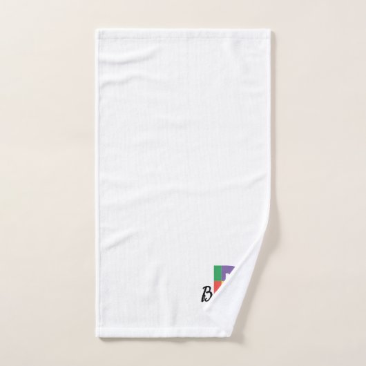 Klassieke letter B gekleurd monogram Bad Handdoek (Handdoek)