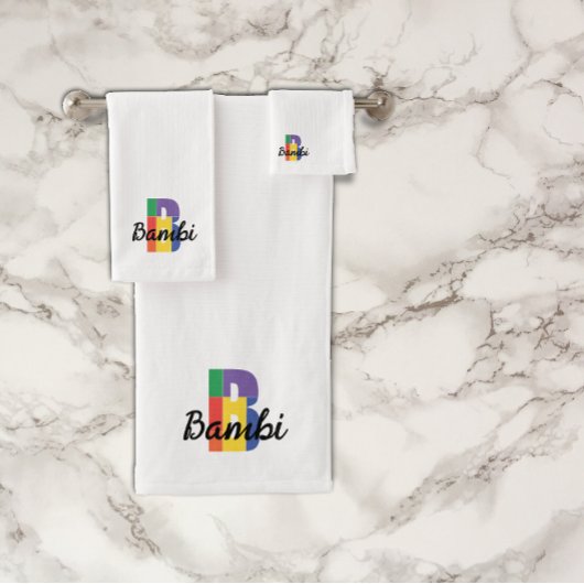 Klassieke letter B gekleurd monogram Bad Handdoek