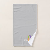 Klassieke letter C gekleurd monogram lichtgrijs Bad Handdoek (Handdoek)