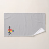 Klassieke letter Een gekleurd monogram grijs Bad Handdoek (Handdoek)