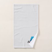 Klassieke letter Een koraalblauw monogram wit Bad Handdoek (Handdoek)