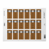 Klassieke letter G monogram verticale Adresetikett Etiket (Full Sheet)