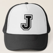 Klassieke letter "J" Trucker Hat Pet (Voorkant)